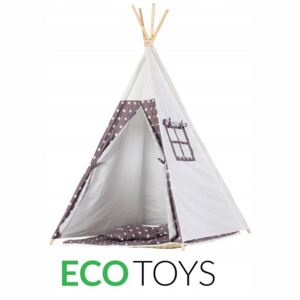 Eco Toys stan teepee Hnedá hviezdička 03
