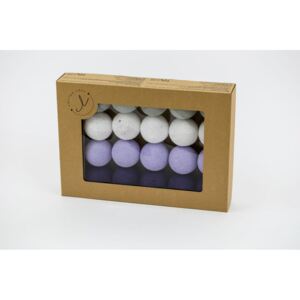 Bavlnené svietiace guličky Purple Fog 20 guličiek Cottonlove