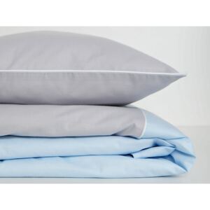 Bavlnená posteľná bielizeň modro-sivá 120x90+40x60