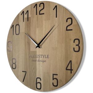Nástenné hodiny z dubového dreva Natur Flex z228-d-1, 50 cm