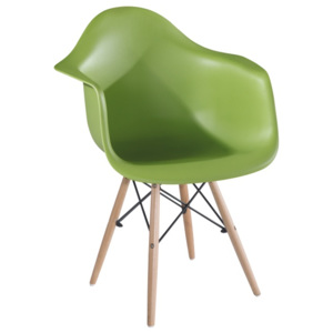TEMPO KONDELA Damen New jedálenská stolička zelená / buk