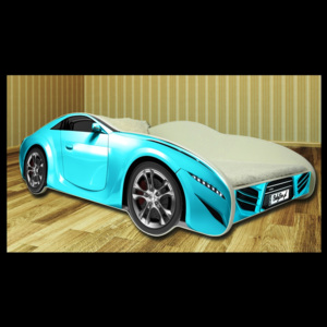 Auto S-CAR modré detská posteľ