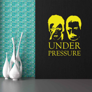 GLIX Queen & David Bowie - Under Pressure - samolepka na stenu Žltá 60x50 cm