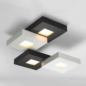 Bopp Cubus – stropné LED svetlo čiernobiele 4-pl