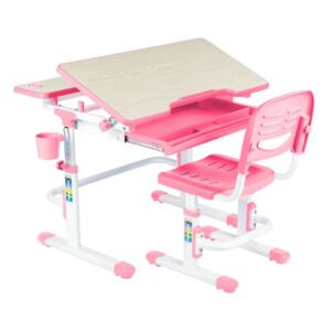 FD Rastúci detský písací stôl so stoličkou Laventa Farba: Ružová