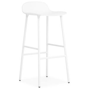 Normann Copenhagen Barová stolička Form 75 cm, white/steel