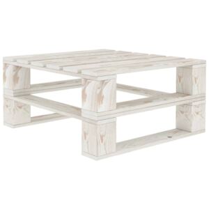 Záhradný stôl z paliet, biely, drevo
