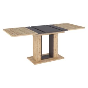 Expedo Rozkladací jedálenský stôl MINESOTA, 140-180x76x80, dub wotan/hnedá