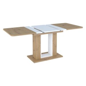 Expedo Rozkladací jedálenský stôl MINESOTA, 140-180x76x80, dub artisan/biela