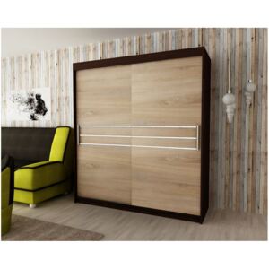 Expedo Posuvná skriňa PIKA 180, 180x200x62, wenge / sonoma