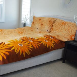 MARGARETA oranžová - bavlnené obliečky 140x200cm