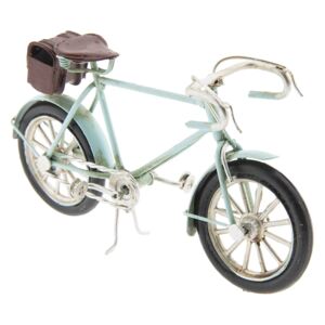 Kovový model retro svetlo modrého bicyklu- 16 * 4 * 8 cm