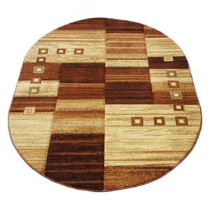 Kusový koberec kockovaný hnedý, Velikosti 70x140cm