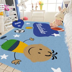 GDmats© -kusový koberec - detský s vlastným menom - chlapec - light blue, Rozmer 70 x 100 cm, Druh zakončenia S obšitím, Material GD 700 Komfort