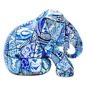 Soška slona PORCELAIN PATCHWORK H10cm (ELEPHANT PARADE)