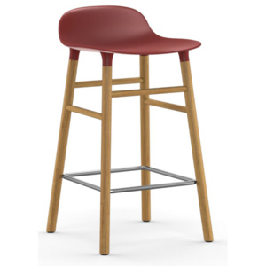 Normann Copenhagen Barová stolička Form 65 cm, red/oak