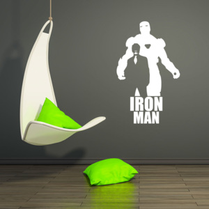GLIX Avengers Iron Man - samolepka na stenu Biela 60x35 cm