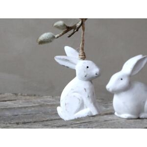 Závesná drevená dekorácia králik - 7*3*10 cm