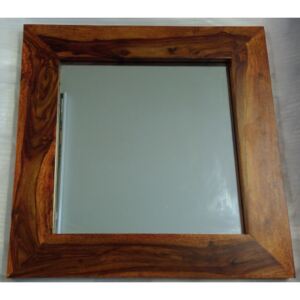 Zrkadlo Gani Indický masív palisander 60x60, Natural