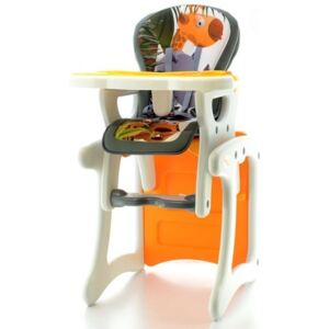 Jedálenská stolička so stolčekom - rôzne farby Farba: Oranžová