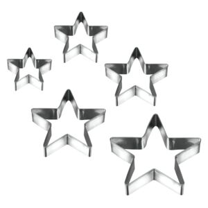 Sada 5 vykrajovadiel v tvare hviezd Metaltex Cookie Cutters