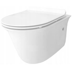 REA LUCIO - závesná WC misa 49x36 s pomaly-padajúcim sedátkom, biela, REA-C8400