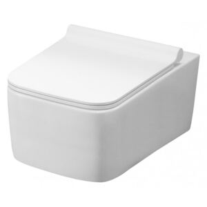 REA RICO - závesná WC misa 57x37 s pomaly-padajúcim sedátkom, biela, REA-C6600