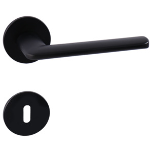 Dverové kovanie MP Eliptica R 3098 5 S (BS) - WC kľučka-kľučka s WC sadou/BS (čierná mat)