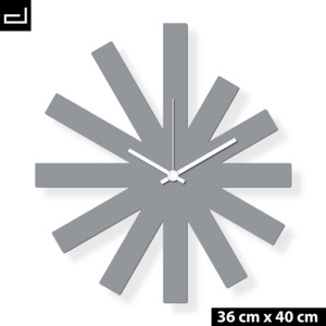 Dizajnové nástenné hodiny: Gray Star - Šedé plexi | atelierDSGN