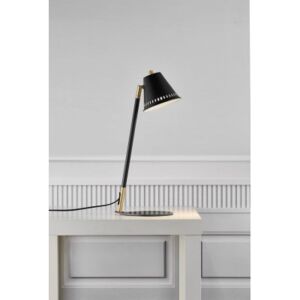 Hravá kovová stolní lampa Pine s perforovaným okrajem - Ø 135 x 470 mm, 15 W, černá - 2010405003
