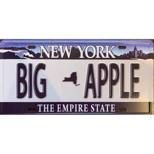 Ceduľa New York Big Apple 30,5cm x 15,5cm Plechová tabuľa