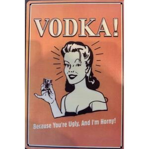 Ceduľa Vodka 30cm x 20cm Plechová tabuľa