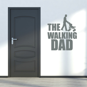 The walking dad - samolepka na zeď Šedá 60x75 cm