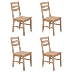 Jedálenské stoličky 4 ks masívne akáciové drevo