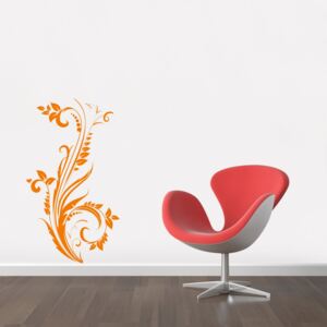 GLIX Kvetinová dekorácia - nálepka na stenu Oranžová 50 x 90 cm