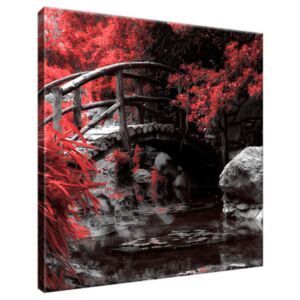 Obraz na plátne Červená Japonská záhrada 30x30cm 2541A_1AI