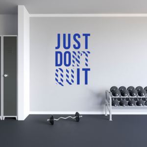 GLIX Just do it - nálepka na stenu Modrá 30x20 cm