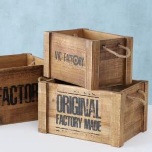 Boltz Dekoratívne drevený box Factory Set 3 ks