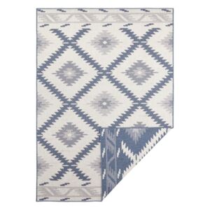 Modro-krémový vonkajší koberec Bougari Malibu, 170 x 120 cm
