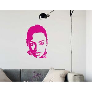 GLIX Beyoncé - samolepka na zeď Růžová 40 x 60 cm
