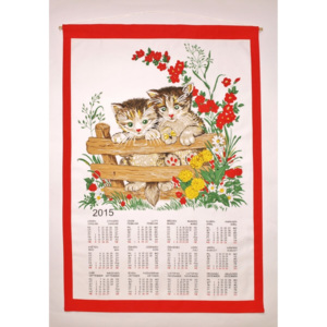 Forbyt Textilný kalendár 2015 Mačky, 45 x 65 cm