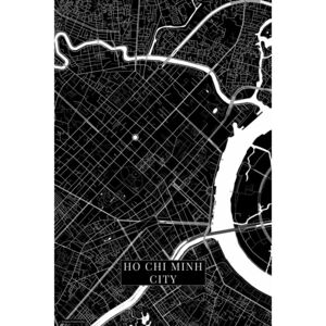 Mapa Ho Chi Minh City black