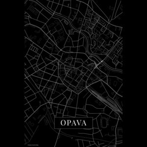 Mapa Opava black