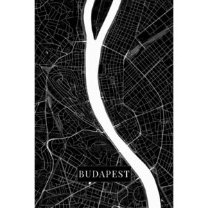 Mapa Budapest black