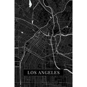 Mapa Los Angeles black