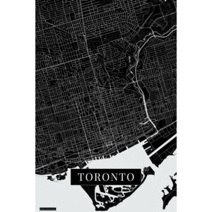 Mapa Toronto black
