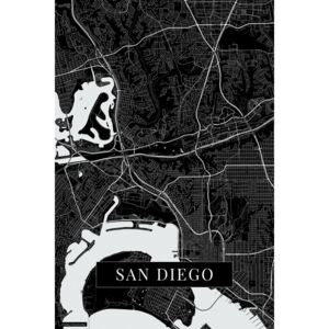 Mapa San Diego black