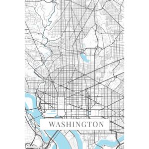 Mapa Washington white