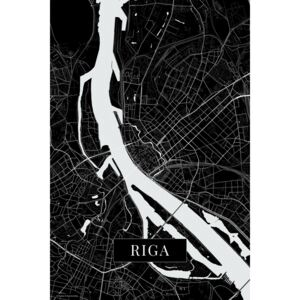 Mapa Riga black