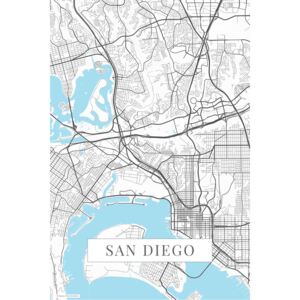 Mapa San Diego white
